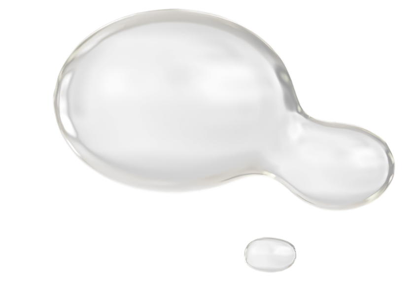 Glaze decoration, transparent blob